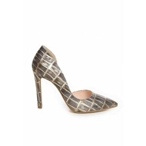 Pantofi stiletto piele naturala Maro Cut imagine