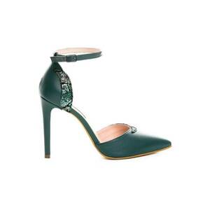 Pantofi stiletto piele naturala Verde Luna imagine