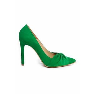 Pantofi stiletto piele naturala Verde Amelie Turban imagine