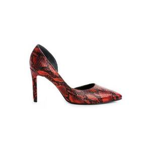 Pantofi stiletto piele naturala Rosu Cut - Marimea imagine
