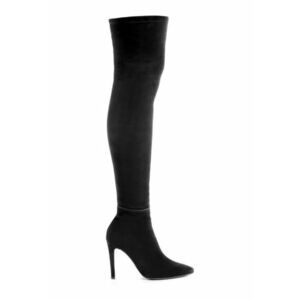 Cizme dama Stretch Over-the-Knee Negru Piele Naturala imagine