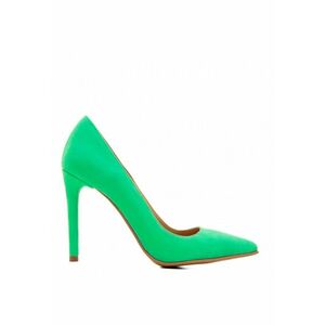 Pantofi stiletto piele naturala Verde Lime imagine