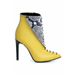 Botine dama Piele Naturala Galben Gia imagine