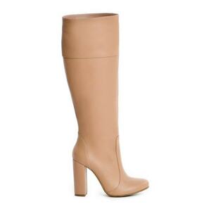 Cizme dama Long Boots Nude Piele Naturala imagine