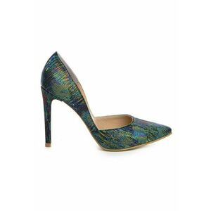 Pantofi stiletto piele naturala Verde imagine