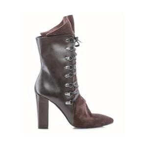 Ghete dama Piele Naturala Wrap Dark Brown imagine
