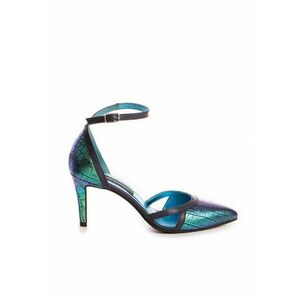 Pantofi stiletto piele naturala Verde Cassandra imagine