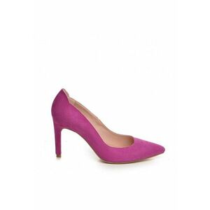 Pantofi stiletto piele naturala Fucsia Kim imagine