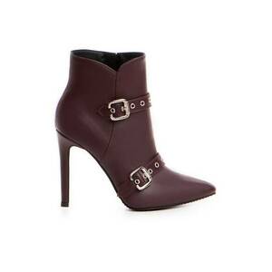 Botine Dama Piele Naturala Marsala Roux imagine