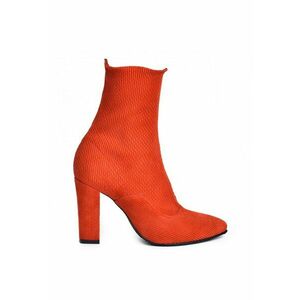 Ghete dama Piele Naturala Rosu Stretch Boots imagine