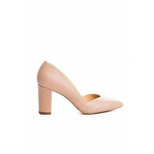 Pantofi stiletto piele naturala Nude Ava imagine