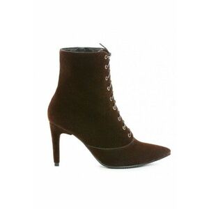 Botine dama Lace-Up Maro Piele Naturala imagine