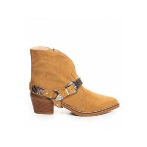 Ciocate dama Piele Naturala Bej Metal Bronx imagine
