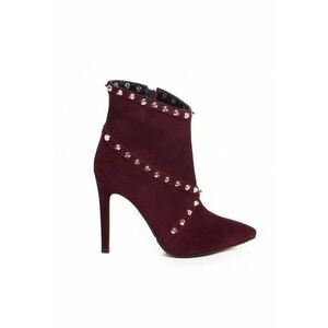 Botine Dama Piele Naturala Visiniu Calliope imagine