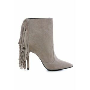 Botine dama Piele Naturala Fringe Grey imagine