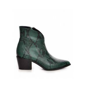 Ciocate dama Piele Naturala Print Verde Bronx imagine