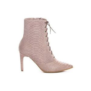 Botine Dama Lace-Up Lila Piele Naturala imagine