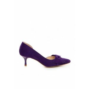 Pantofi stiletto piele naturala Mov Cut imagine