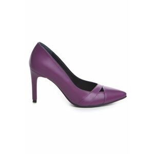 Pantofi Stiletto Piele Naturala Mov Pin-Up imagine