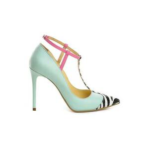 Pantofi stiletto piele naturala Menta T-Bar imagine