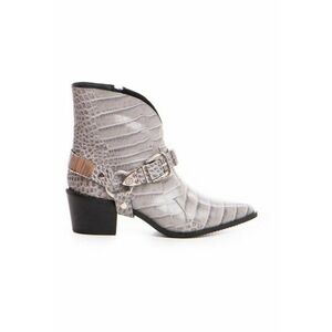 Ciocate dama Piele Naturala Gri Metal Bronx imagine