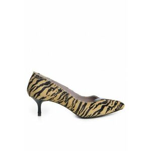 Pantofi stiletto piele naturala Bej Birdie imagine