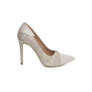 Pantofi stiletto piele naturala Nude Selma imagine