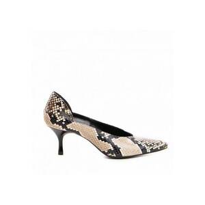 Pantofi stiletto piele naturala Grej Celine imagine