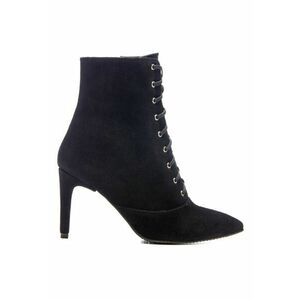 Botine dama Lace-Up Negru Piele Naturala imagine