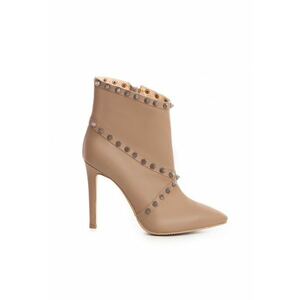 Botine Dama Piele Naturala Grej Calliope imagine