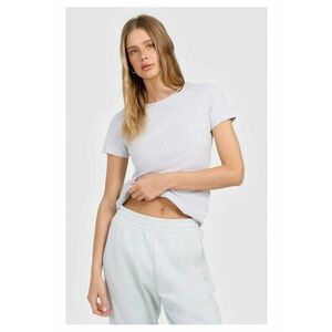 Tricou dama gri - din bumbac imagine