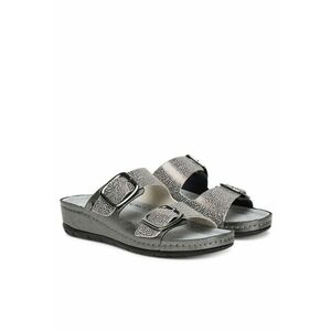 Slapi dama Pewter 1047 - piele ecologica - model Aberdeen - argintiu imagine