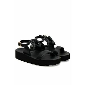 Sandale dama - piele naturala - negru - imagine