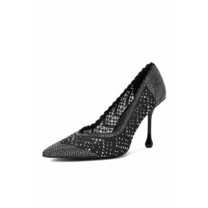 Pantofi dama - tocuri - negru - tesatura imagine