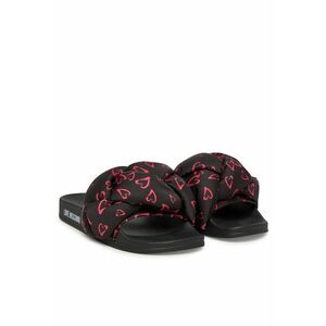 Slapi dama negru/fuchsia - tesatura imagine