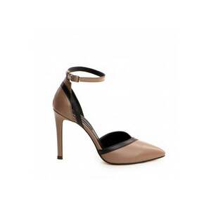 Pantofi stiletto piele naturala Grej Renee imagine