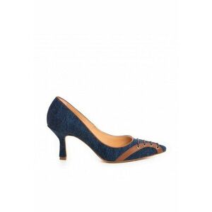 Pantofi stiletto piele naturala Bleumarin Doja imagine