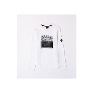 Bluza maneca lunga pentru baieti - G.7628 - Alb - Alb/Negru imagine