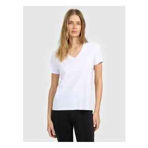 Tricou de dama - culoare alb - bumbac imagine