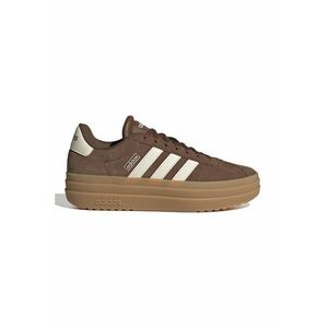Pantofi sport flatform din piele intoarsa VL Court Bold - Alb fildes/Maro imagine
