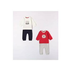 Compleu 4 piese pentru bebe baiat - 4.7155 - Rosu/Alb/Gri/Bleumarin imagine