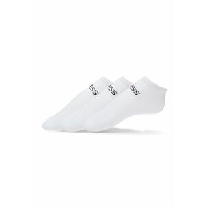 Set de sosete scurte cu logo - 3 perechi - Alb optic imagine