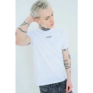Tricou regular fit cu imprimeu logo discret - Alb optic imagine