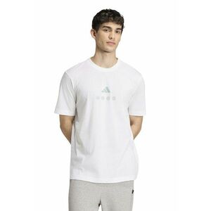 Tricou cu decolteu la baza gatului si imprimeu pe partea din spate - Negru stins/Gri cenusiu/Alb optic imagine