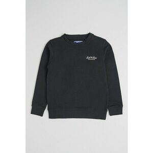 Bluza de trening din amestec de bumbac organic cu decolteu la baza gatului - Negru imagine