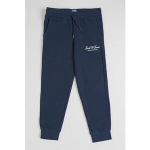 Pantaloni de trening cu snur de ajustare si buzunare laterale - Bleumarin imagine