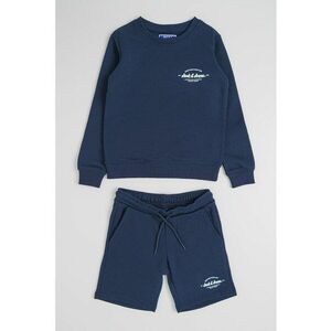 Trening din amestec de bumbac organic cu pantaloni scurti - Bleumarin imagine