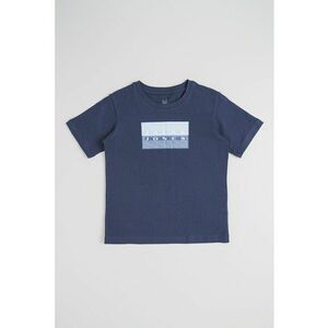 Tricou cu imprimeu logo - Albastru lavanda/Bleumarin imagine