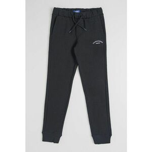Pantaloni de trening cu snur de ajustare si buzunare oblice - Negru imagine