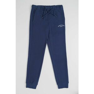 Pantaloni de trening cu snur de ajustare si buzunare oblice - Bleumarin imagine
